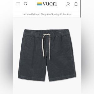 Vuori Optimist Shorts Corduroy size XL men’s in Smoked Beryl (grey)